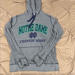 Rivalry Threads Gray Hoodie with Navy Accents